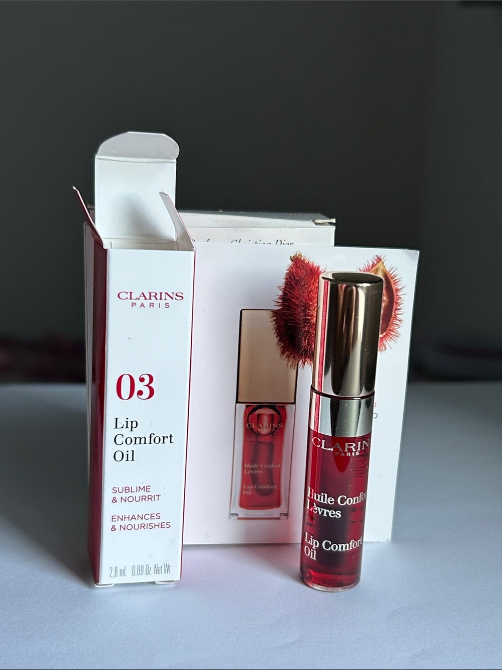 Clarins Lip Comfort Oil 03 Red 2.8ml- Glossy Hydration